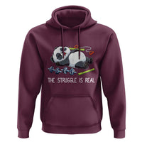 Funny Panda Workout Gift Hoodie The Struggle Is Real