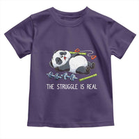 Funny Panda Workout Gift Toddler T Shirt The Struggle Is Real