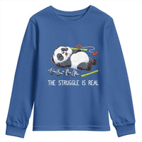 Funny Panda Workout Gift Youth Sweatshirt The Struggle Is Real