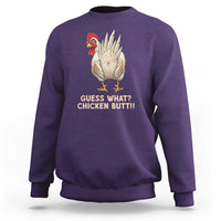Guess What Chicken Butt Joke Sweatshirt Funny Chicken Lover Graphic