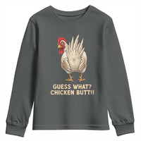 Guess What Chicken Butt Joke Youth Sweatshirt Funny Chicken Lover Graphic