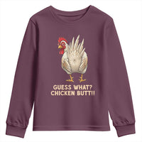 Guess What Chicken Butt Joke Youth Sweatshirt Funny Chicken Lover Graphic