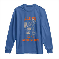 Funny Skeleton Let Me Overthink This Long Sleeve Shirt Sarcastic Dark Humor Quote
