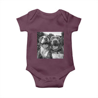 Pitbull Selfie Meme Baby Onesie Funny Dog Lover Graphic
