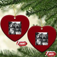 Pitbull Selfie Meme Ceramic Ornament Funny Dog Lover Graphic