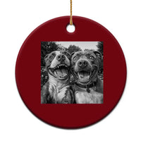 Pitbull Selfie Meme Ceramic Ornament Funny Dog Lover Graphic