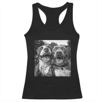 Pitbull Selfie Meme Racerback Tank Top Funny Dog Lover Graphic