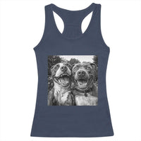 Pitbull Selfie Meme Racerback Tank Top Funny Dog Lover Graphic
