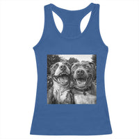 Pitbull Selfie Meme Racerback Tank Top Funny Dog Lover Graphic