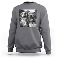 Pitbull Selfie Meme Sweatshirt Funny Dog Lover Graphic