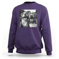 Pitbull Selfie Meme Sweatshirt Funny Dog Lover Graphic