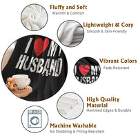 Cool Marriage Humor Gift For Wife Throw Blanket I Love My Husband