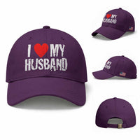 Cool Marriage Humor Gift For Wife Baseball Cap I Love My Husband