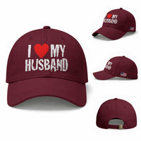Cool Marriage Humor Gift For Wife Baseball Cap I Love My Husband