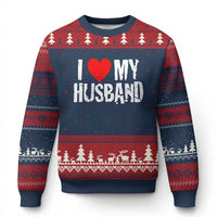 Cool Marriage Humor Gift For Wife Ugly Christmas Sweater I Love My Husband