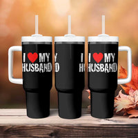 Cool Marriage Humor Gift For Wife Tumbler With Handle I Love My Husband