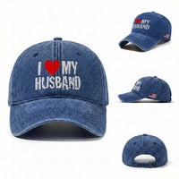 Cool Marriage Humor Gift For Wife Washed Cotton Baseball Cap I Love My Husband