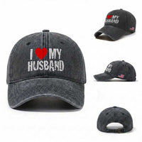 Cool Marriage Humor Gift For Wife Washed Cotton Baseball Cap I Love My Husband