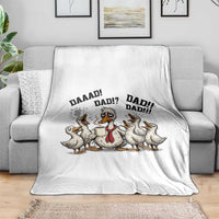 Funny Duck Dad Daaad Dad Dad Throw Blanket Tired Dad Life Fathers Day Graphic