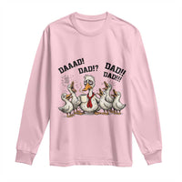 Funny Duck Dad Daaad Dad Dad Long Sleeve Shirt Tired Dad Life Fathers Day Graphic