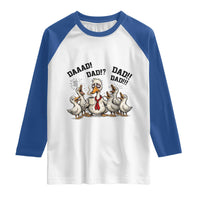 Funny Duck Dad Daaad Dad Dad Raglan Shirt Tired Dad Life Fathers Day Graphic