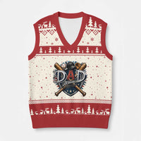 Baseball Dad Est 2026 V-Neck Knit Sweater Vest New Dad Father's Day Gift