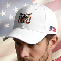 Patriotic Reel Cool Dad Baseball Cap American Flag Fishing Fathers Day Gift