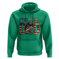 Patriotic Reel Cool Dad Hoodie American Flag Fishing Fathers Day Gift