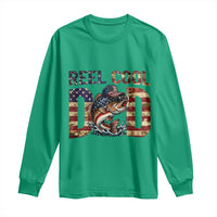 Patriotic Reel Cool Dad Long Sleeve Shirt American Flag Fishing Fathers Day Gift