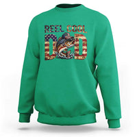 Patriotic Reel Cool Dad Sweatshirt American Flag Fishing Fathers Day Gift
