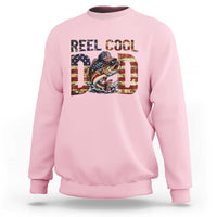 Patriotic Reel Cool Dad Sweatshirt American Flag Fishing Fathers Day Gift