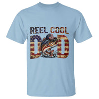 Patriotic Reel Cool Dad T Shirt American Flag Fishing Fathers Day Gift