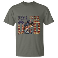 Patriotic Reel Cool Dad T Shirt American Flag Fishing Fathers Day Gift