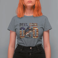 Patriotic Reel Cool Dad T Shirt For Women American Flag Fishing Fathers Day Gift