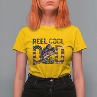 Patriotic Reel Cool Dad T Shirt For Women American Flag Fishing Fathers Day Gift