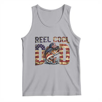 Patriotic Reel Cool Dad Tank Top American Flag Fishing Fathers Day Gift