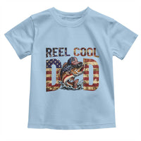 Patriotic Reel Cool Dad Toddler T Shirt American Flag Fishing Fathers Day Gift