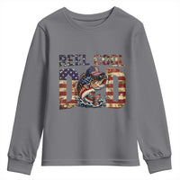 Patriotic Reel Cool Dad Youth Sweatshirt American Flag Fishing Fathers Day Gift
