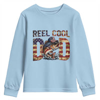 Patriotic Reel Cool Dad Youth Sweatshirt American Flag Fishing Fathers Day Gift