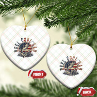 Reel Cool Dad Graphic Ceramic Ornament 4th Of July Fishing Patriotic Dad