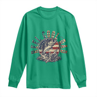Reel Cool Dad Graphic Long Sleeve Shirt 4th Of July Fishing Patriotic Dad