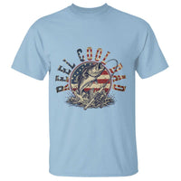 Reel Cool Dad Graphic T Shirt 4th Of July Fishing Patriotic Dad