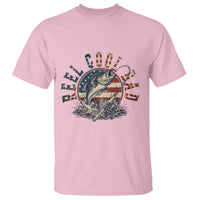 Reel Cool Dad Graphic T Shirt 4th Of July Fishing Patriotic Dad