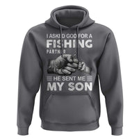 Father And Son Fishing Hoodie Asked God For A Fishing Partner Graphic