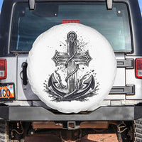 Faith Family Fishing Jesus Cross Anchor Spare Tire Cover Funny Christian Fisherman