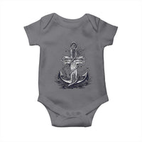 Faith Family Fishing Jesus Cross Anchor Baby Onesie Funny Christian Fisherman