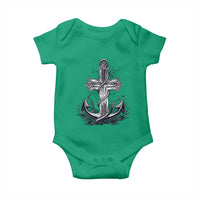 Faith Family Fishing Jesus Cross Anchor Baby Onesie Funny Christian Fisherman