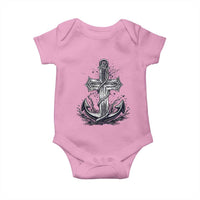 Faith Family Fishing Jesus Cross Anchor Baby Onesie Funny Christian Fisherman