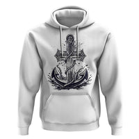 Faith Family Fishing Jesus Cross Anchor Hoodie Funny Christian Fisherman