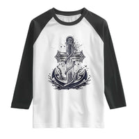 Faith Family Fishing Jesus Cross Anchor Raglan Shirt Funny Christian Fisherman